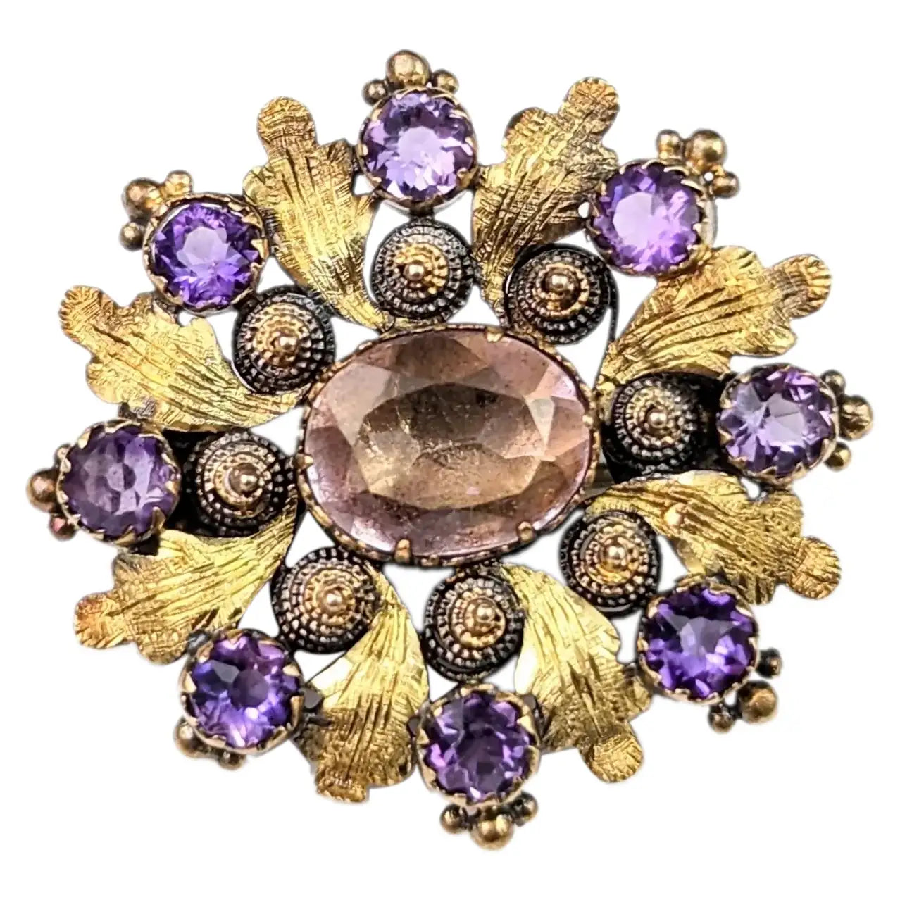 Antique on sale amethyst brooch