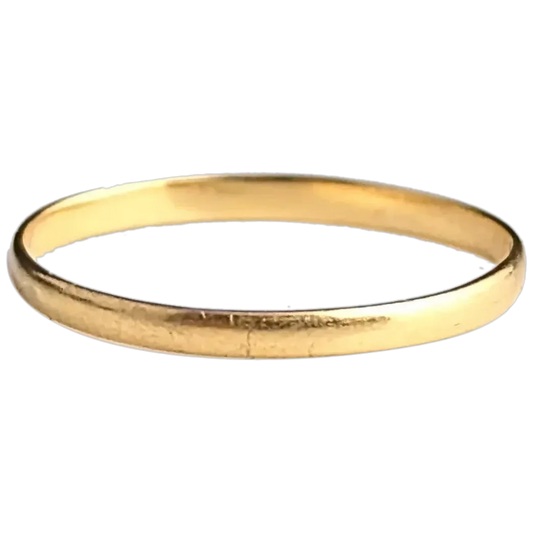 Antique 22ct yellow gold band ring, wedding ring, Victorian