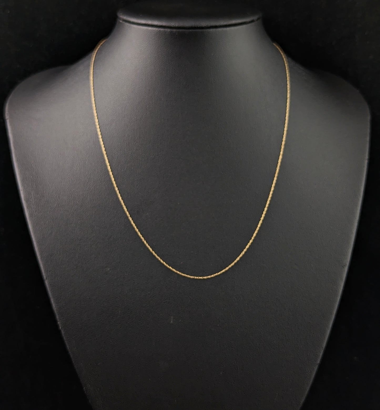 Vintage 9ct gold trace link chain necklace, dainty