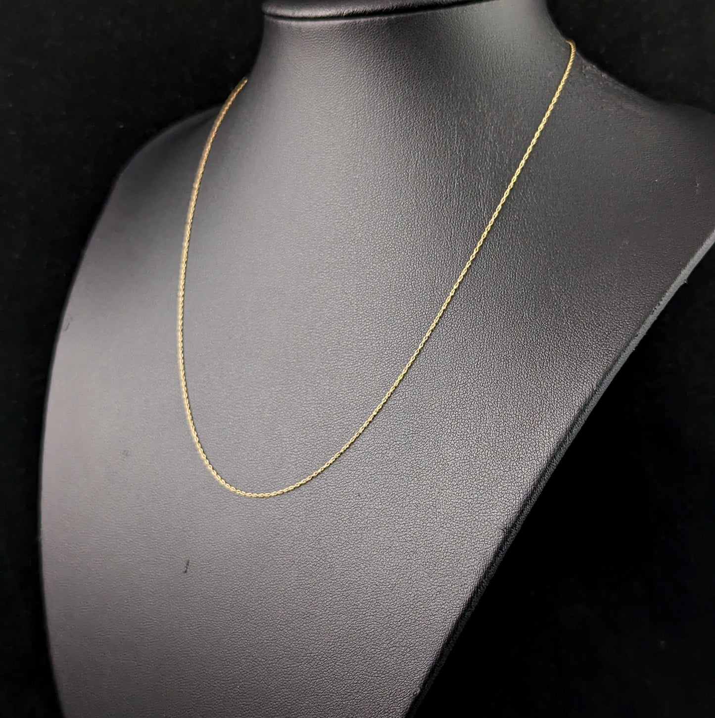 Vintage 9ct gold trace link chain necklace, dainty