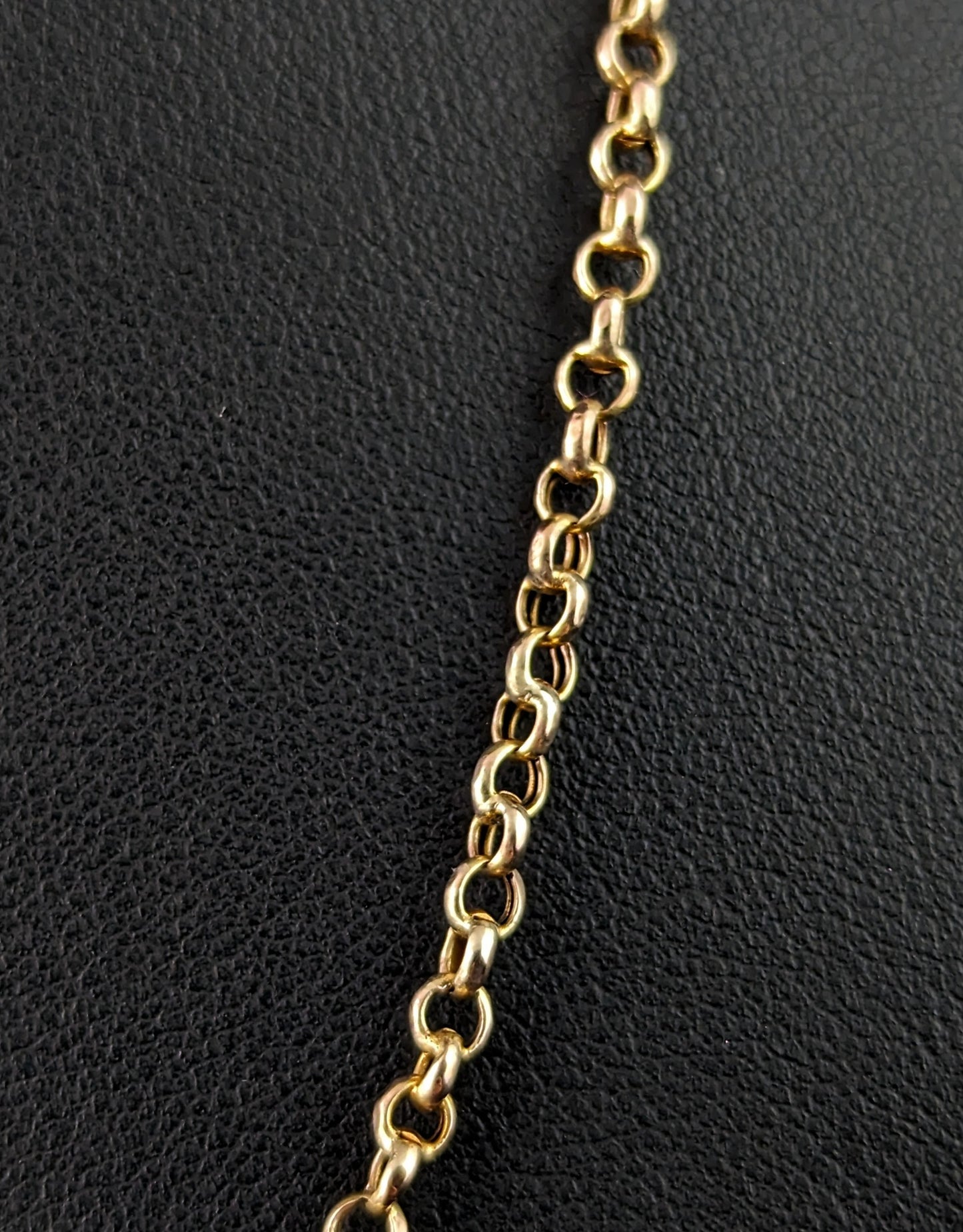 Antique 9ct gold belcher link chain necklace