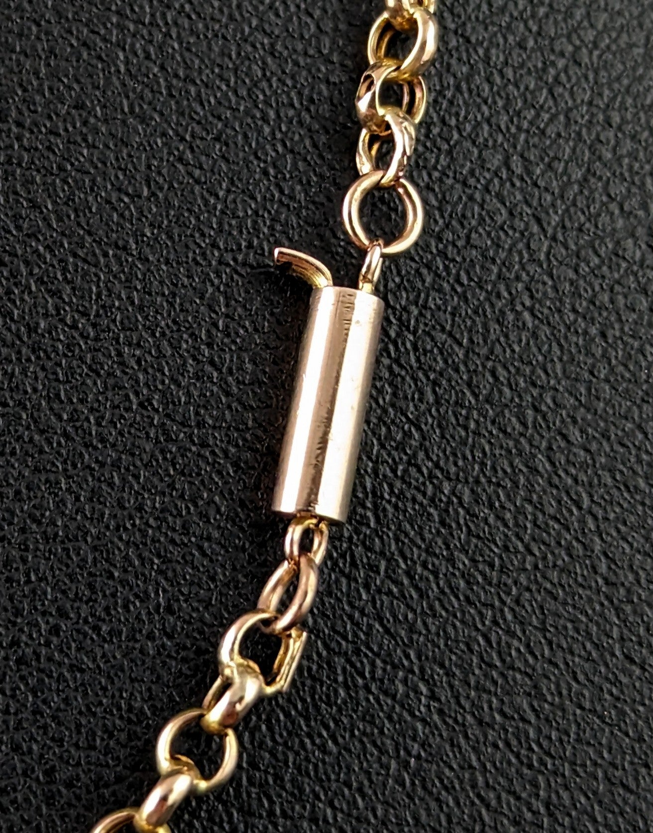 Antique 9ct gold belcher link chain necklace