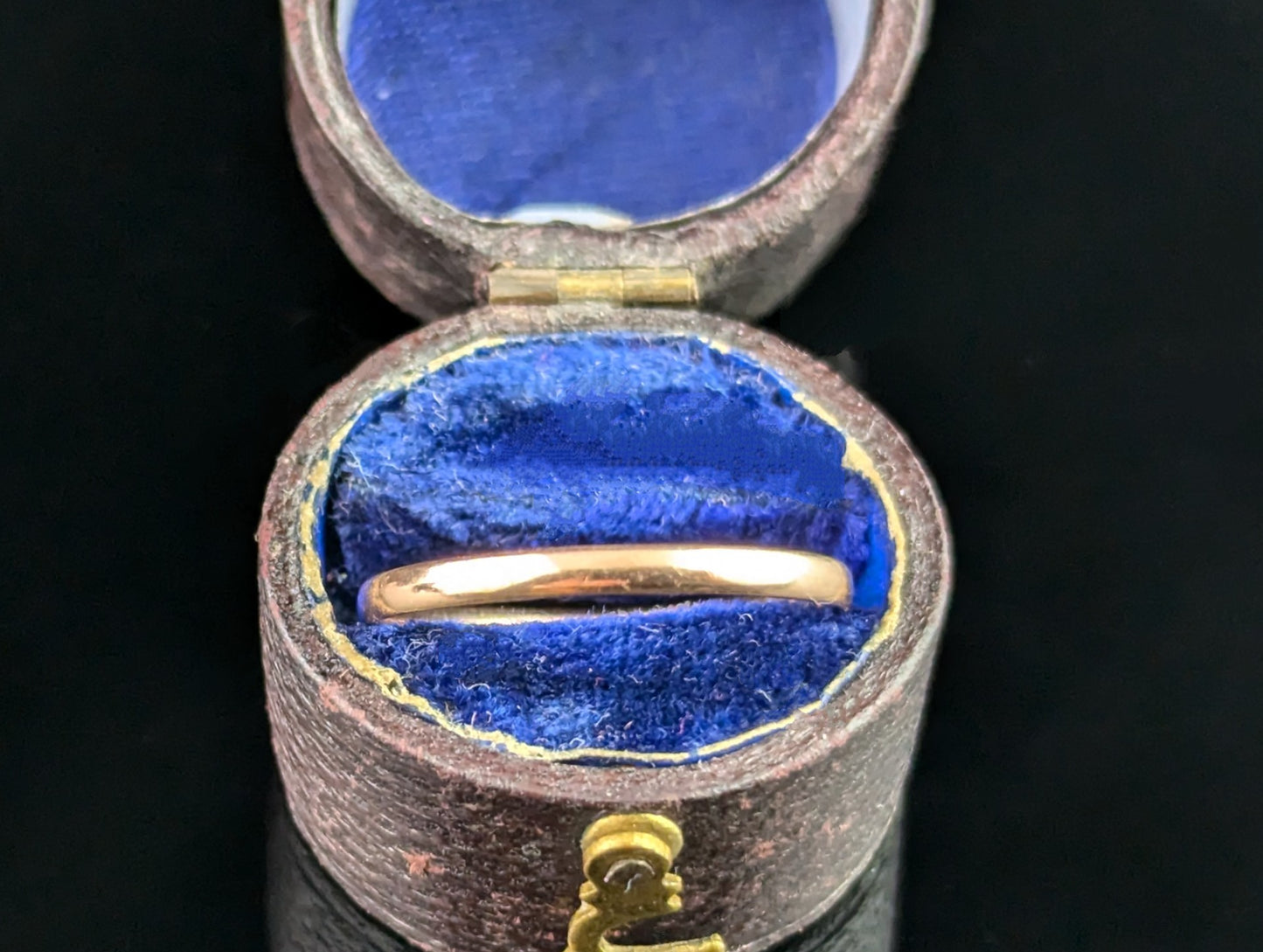 Vintage 9ct Rose gold wedding band, Art Deco ring