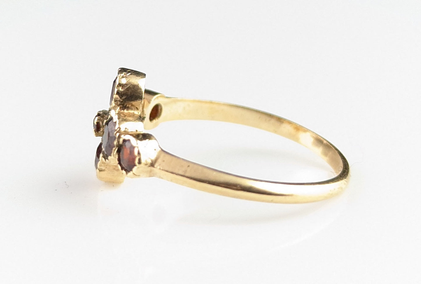 Vintage Garnet cluster ring, 9ct yellow gold