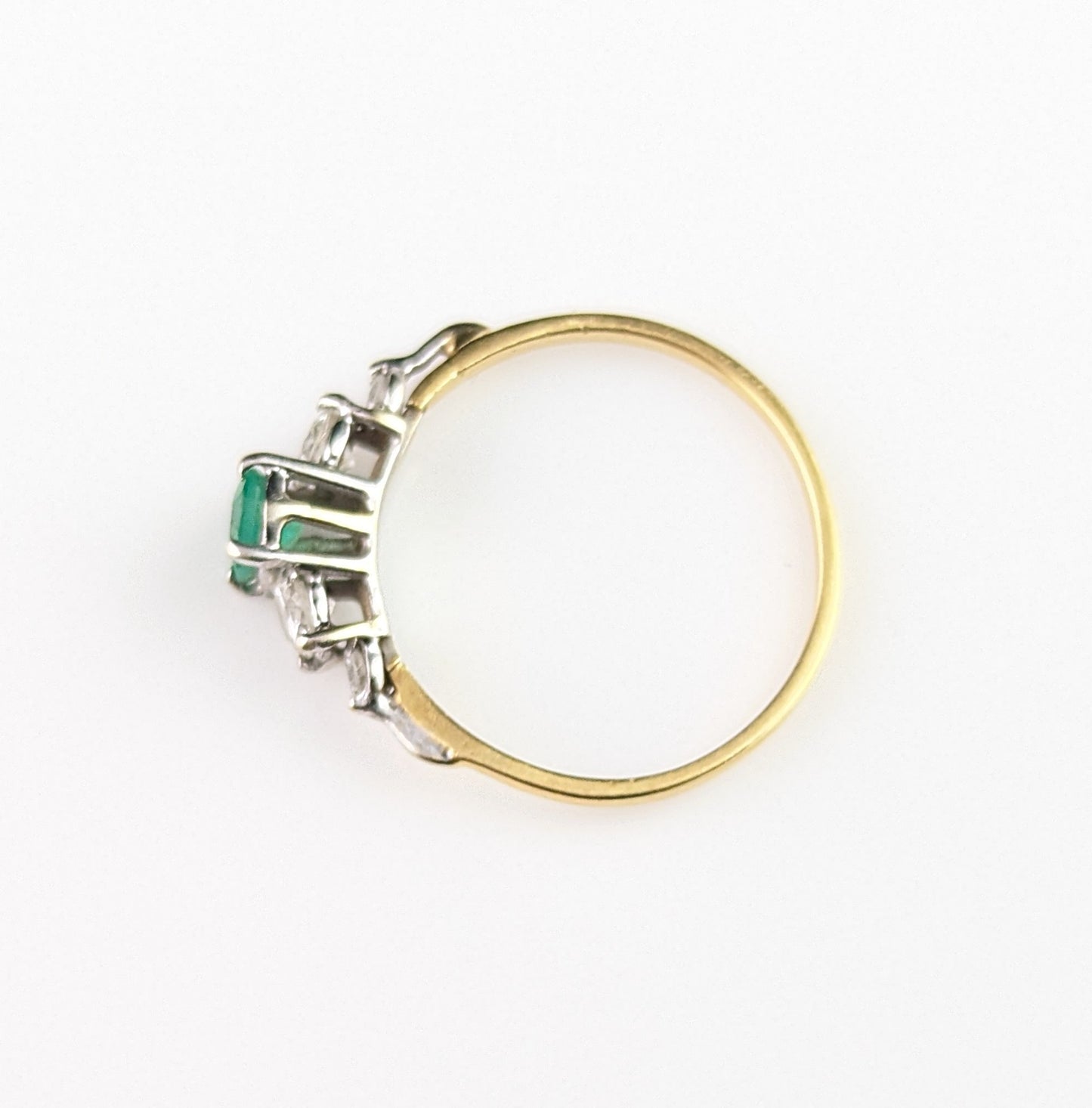 Vintage Emerald and Diamond ring, 18ct gold