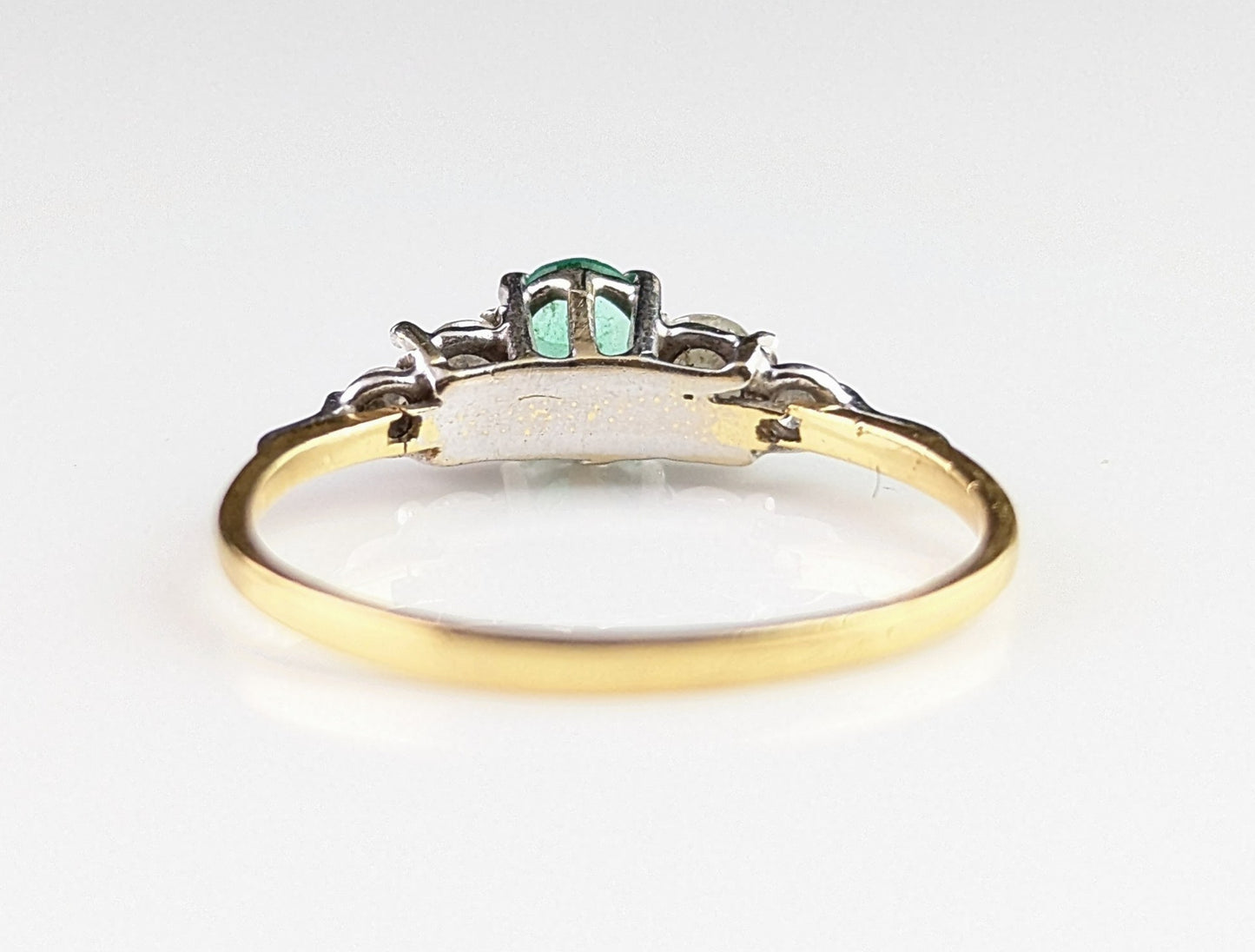 Vintage Emerald and Diamond ring, 18ct gold