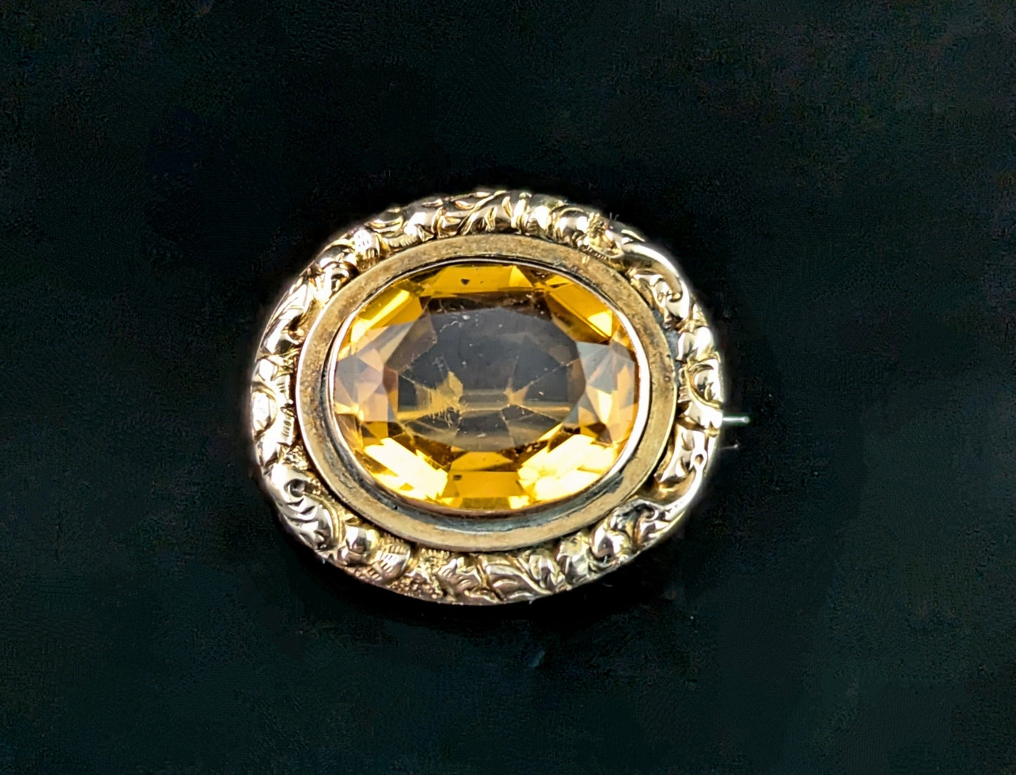 Antique Victorian Citrine brooch, 9ct gold