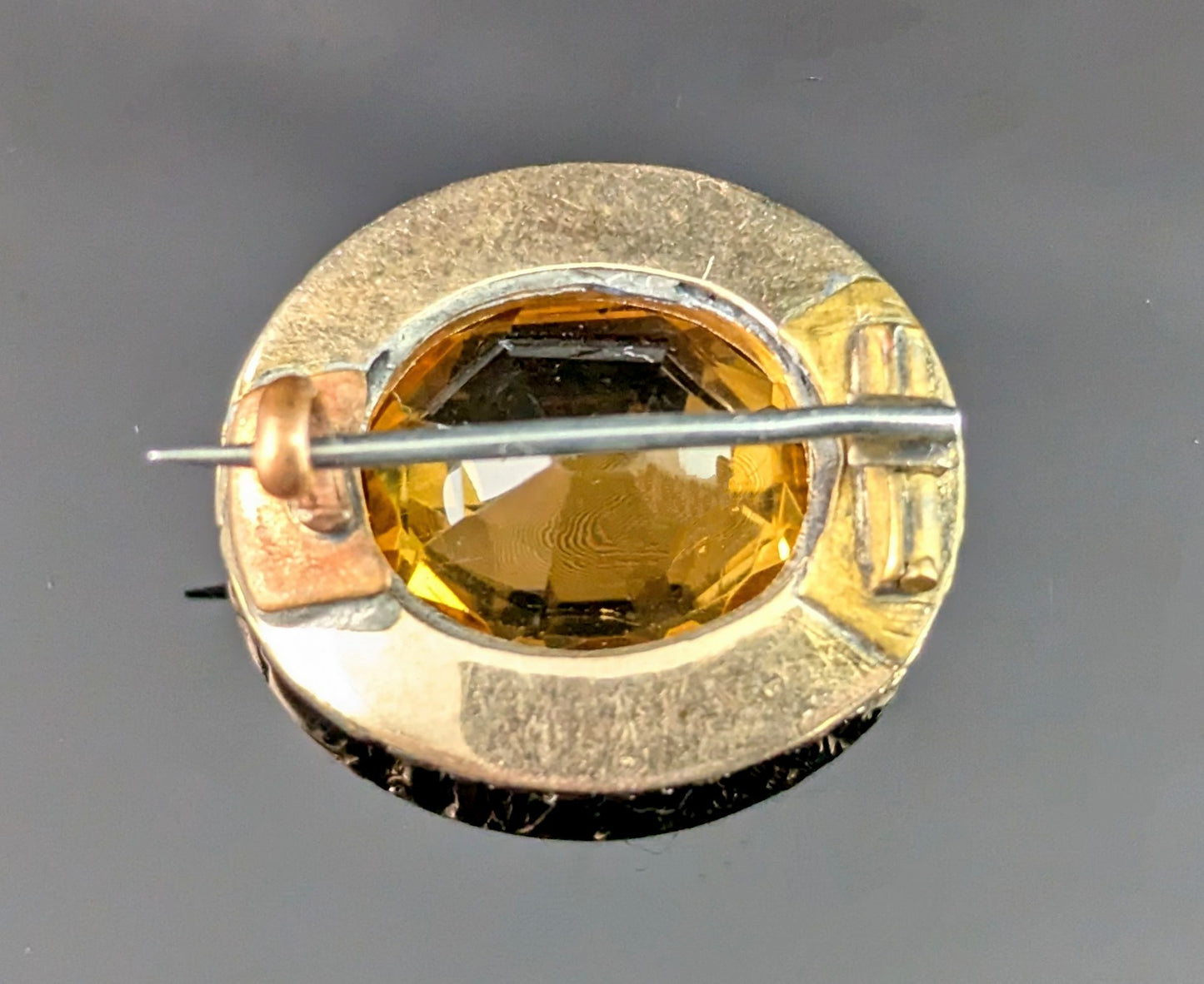 Antique Victorian Citrine brooch, 9ct gold