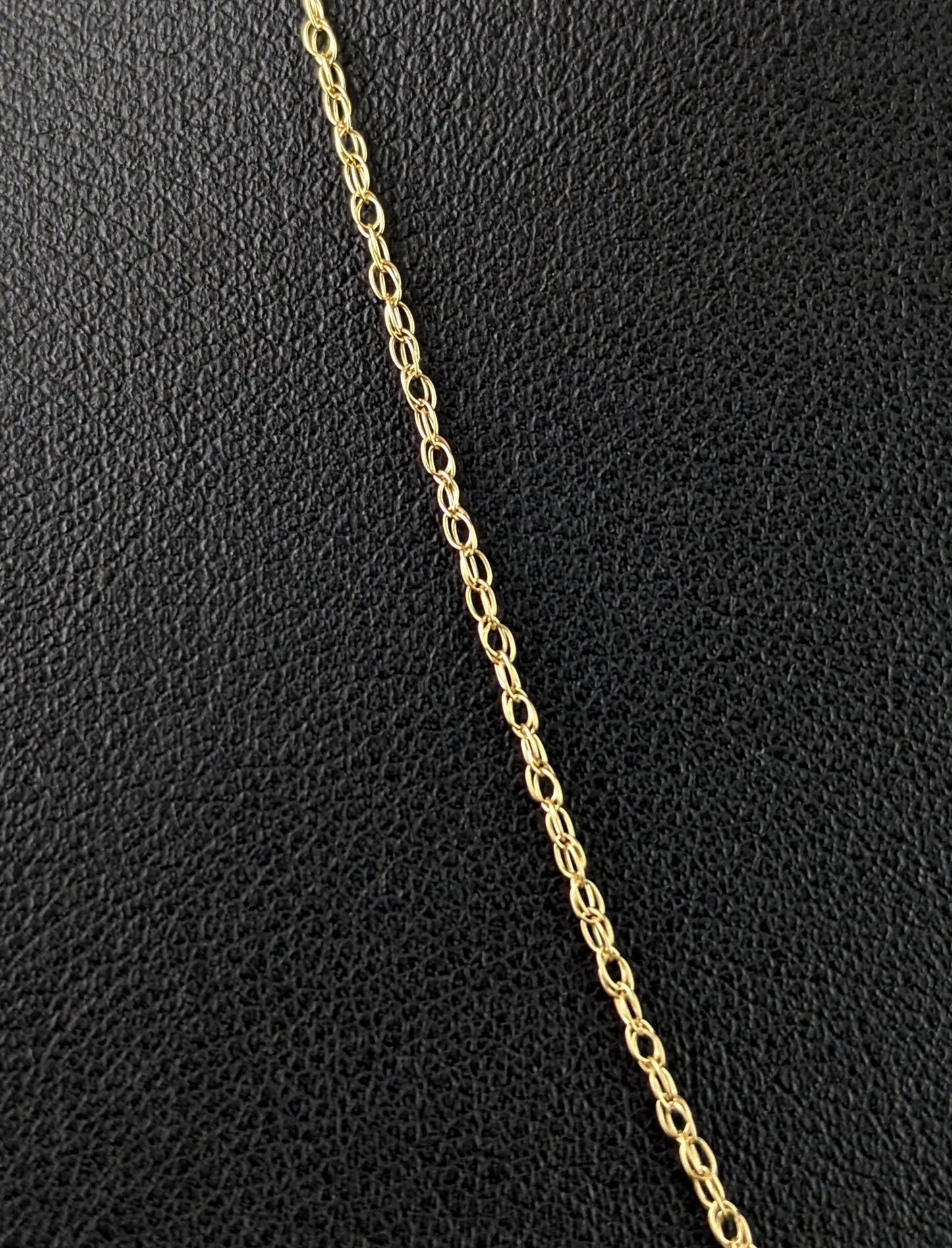 Vintage 9ct gold trace link chain necklace, dainty, fine, Skinny chain