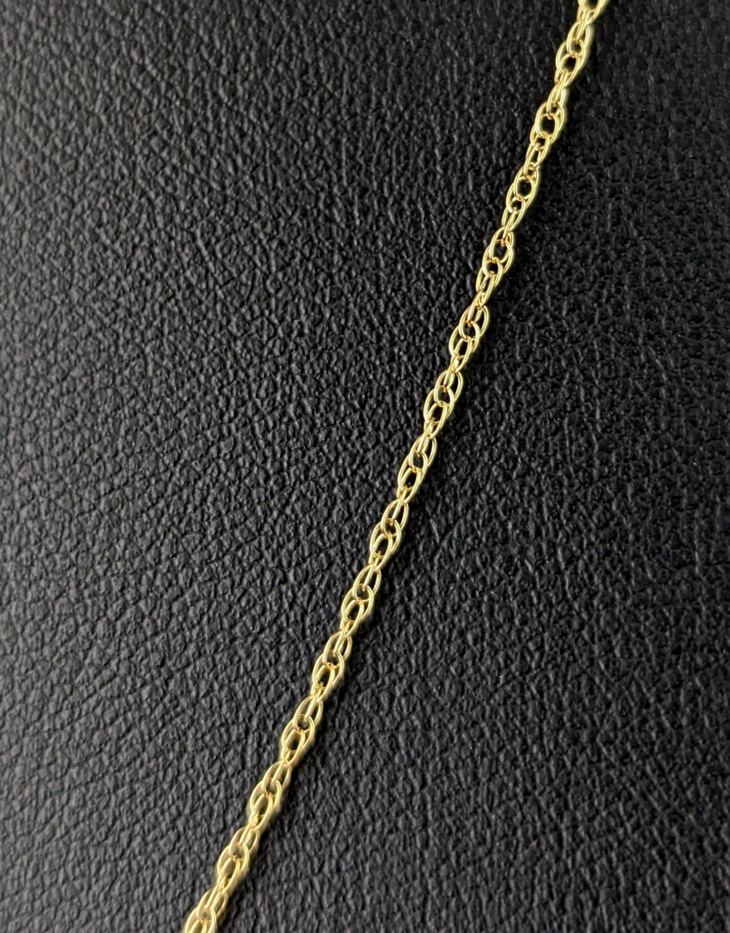 Vintage 9ct gold trace link chain necklace, dainty, fine, Skinny chain