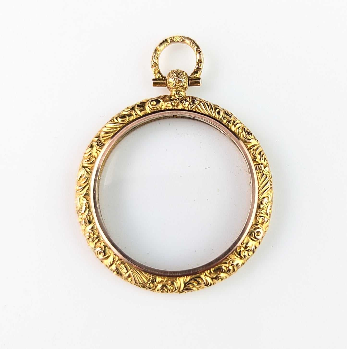 Antique 9ct gold locket pendant, Double sided, Edwardian