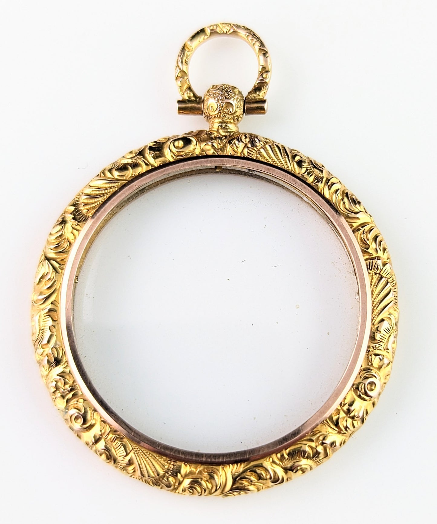 Antique 9ct gold locket pendant, Double sided, Edwardian