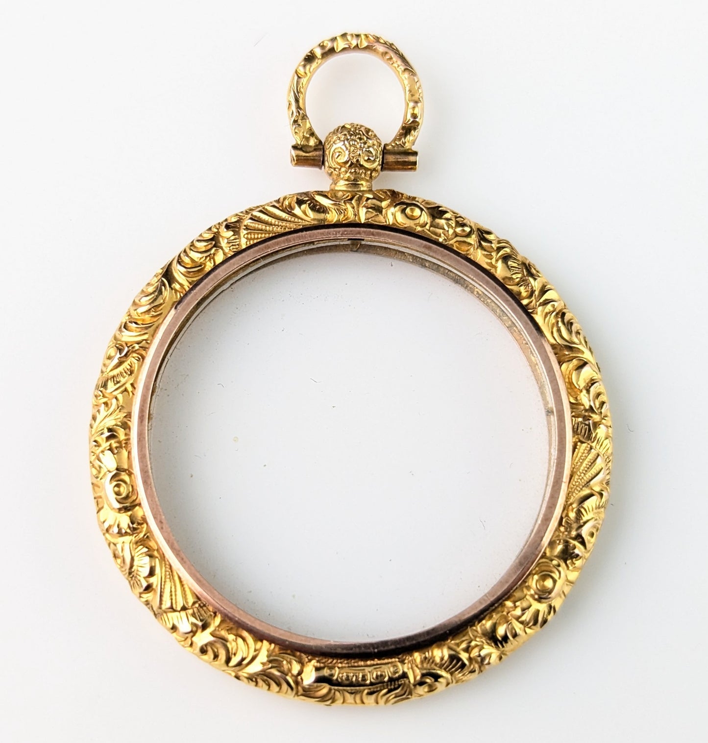 Antique 9ct gold locket pendant, Double sided, Edwardian