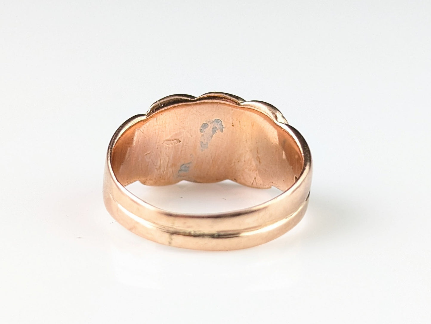 Antique 9ct Rose gold keeper ring, Edwardian