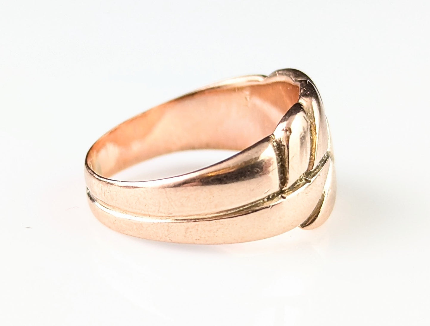 Antique 9ct Rose gold keeper ring, Edwardian