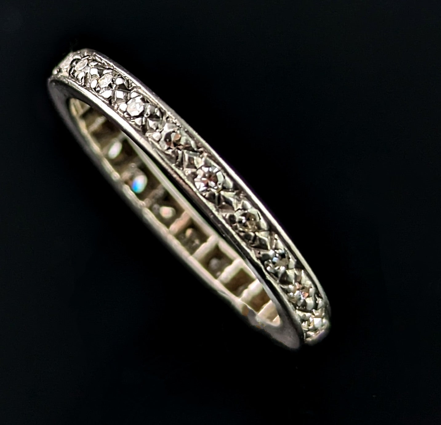 Vintage Art Deco Diamond eternity ring, 18ct white gold