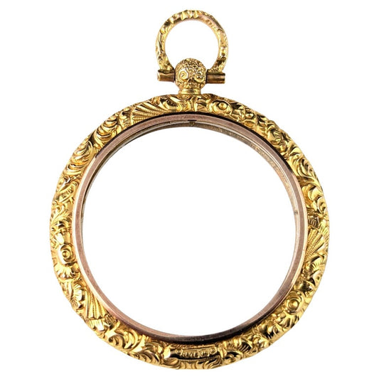 Antique 9ct gold locket pendant, Double sided, Edwardian