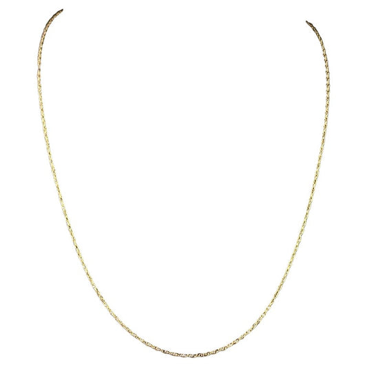 Vintage 9ct gold trace link chain necklace, dainty, fine, Skinny chain