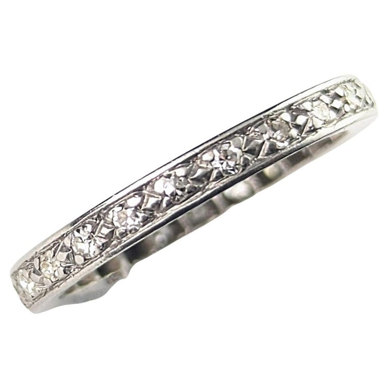 Vintage Art Deco Diamond eternity ring, 18ct white gold