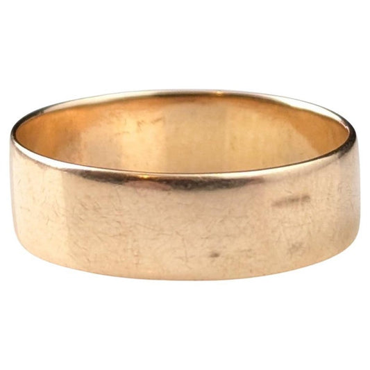 Antique 9ct Rose gold wedding band, wedding ring