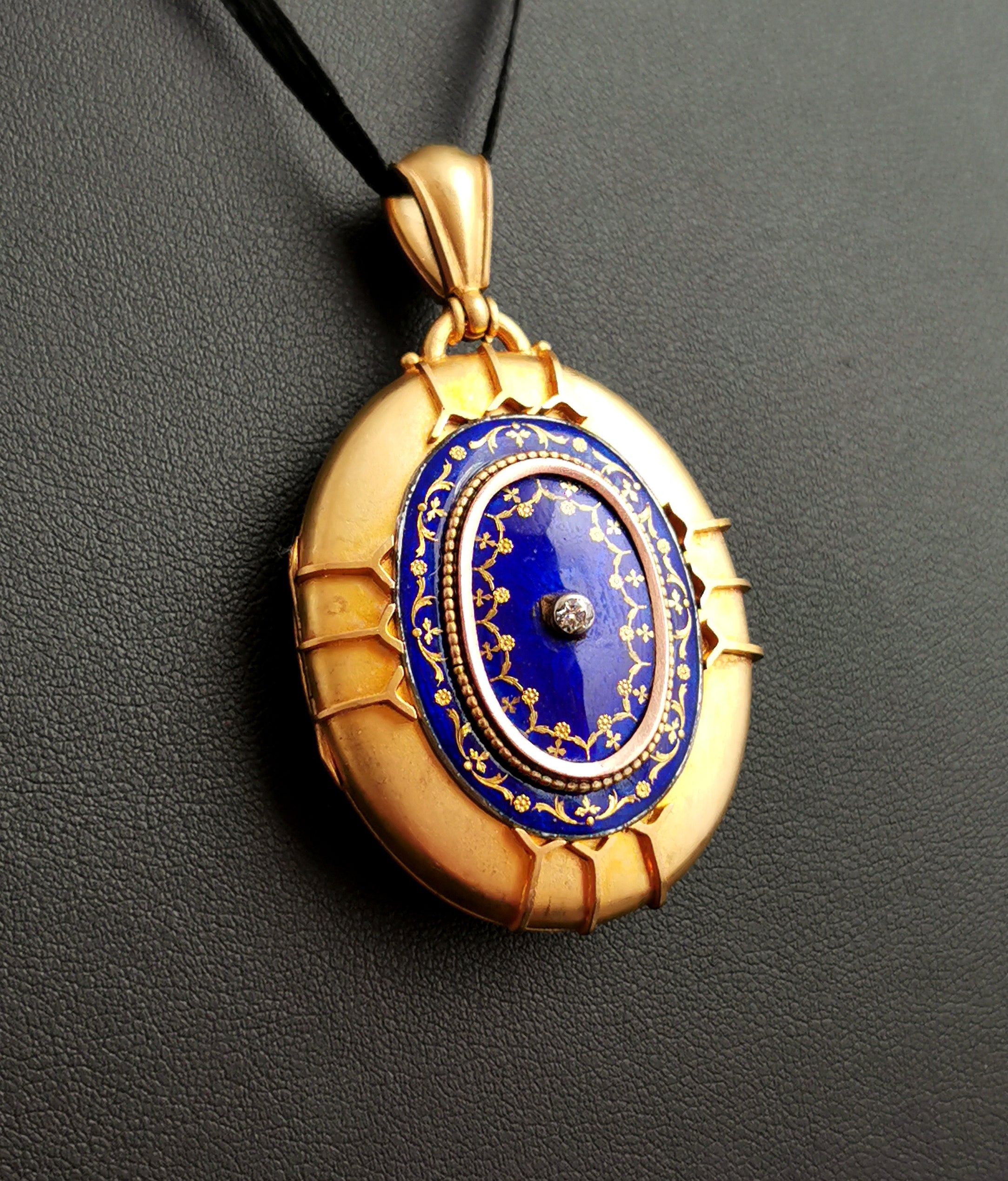 Enamel on sale locket necklace