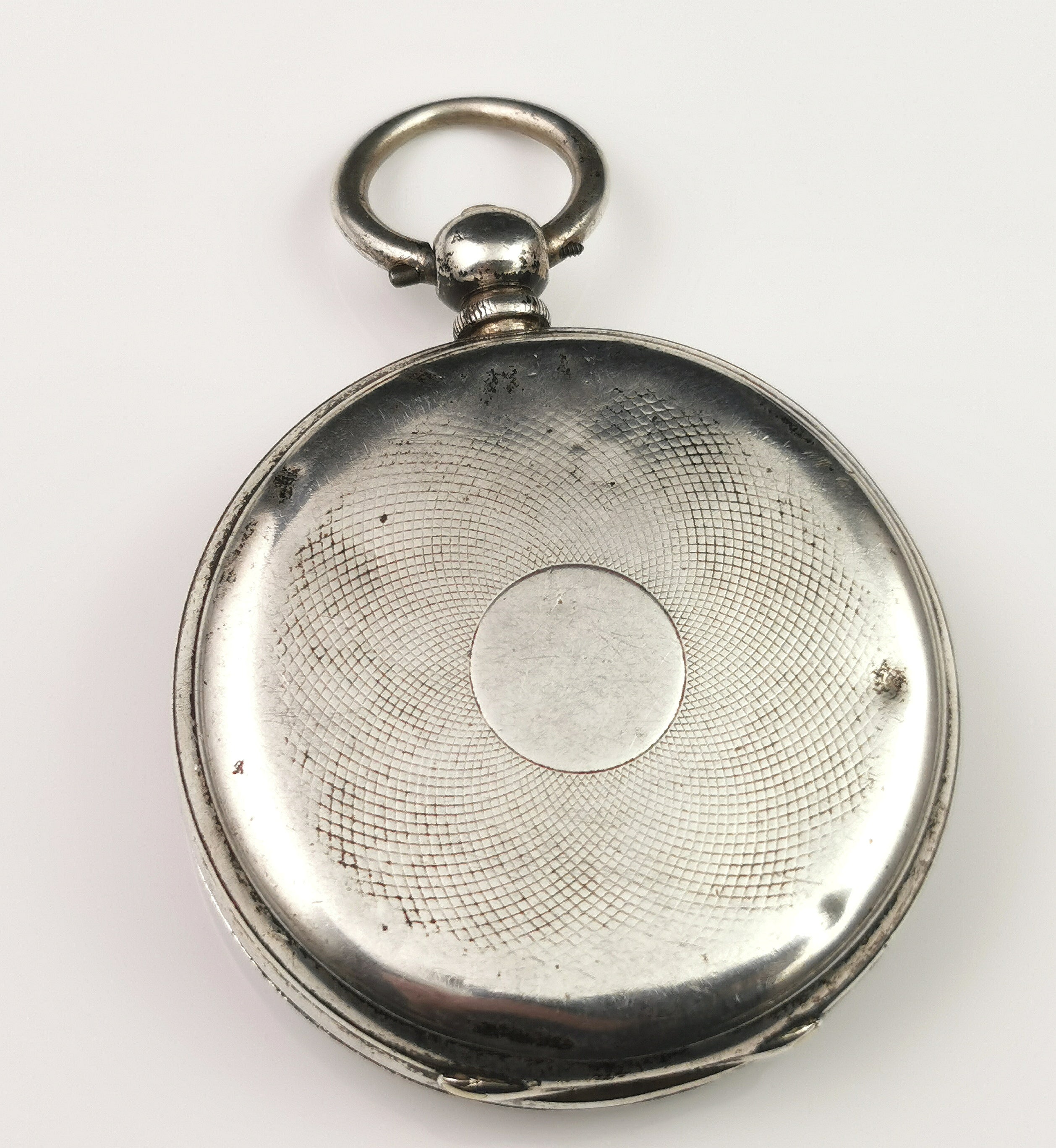 Sterling sold silver pocket watch Women’s K&L Silver Dial. Marked 0,935 K&L hallmarke